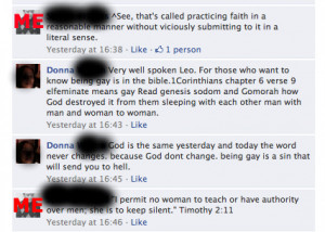 An argument about the Bible.