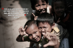 Good charity Quote By Timothy lam~ If we live in a world where ...