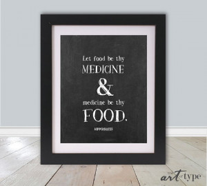 Hippocrates Quote Print, Let Food Be Thy Medicine INSTANT DOWNLOAD ...
