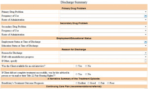 Substance Abuse Discharge Summary Sample