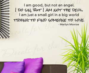 Marilyn Monroe Im Good But Not An Angel Inspirational Motivational ...