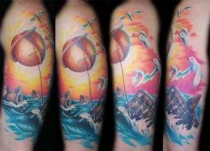 James and the giant peach tattoo