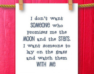 Moon and Stars Love Sign Framed Quotes Print Gift for Her Girlfriend ...