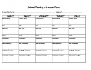 Planning Guided Reading Lesson