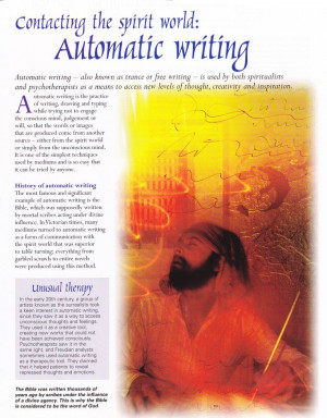 Divination: BOS Contacting the Spirit World: Automatic Writing page.