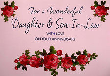 Anniversary Braille Added Greeting Card - For Great Daughter & Son-In ...