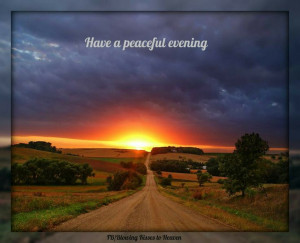 Have a peaceful evening
