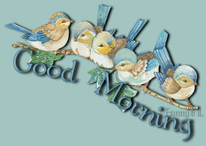 Good Morning image with Animated Birds