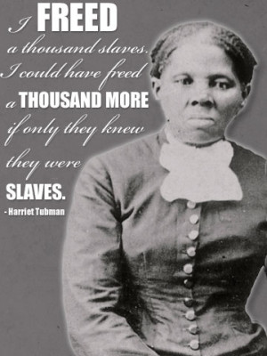 Quote: I freed a thousand slaves I could have freed a thousand more if ...