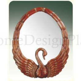 Home Design Hand Carved Mahogany Swan Carved Mirror