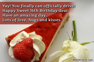 Funny Sweet 16 Birthday Quotes ~ 16th sweet birthday poems best friend ...