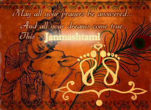 Happy Janmashtami 2014 Cards for Krishna Birthday