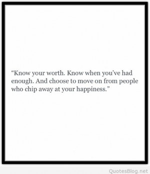 Know your worth quote