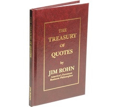 The Treasury of Quotes Burgundy Hardback by Jim Rohn.