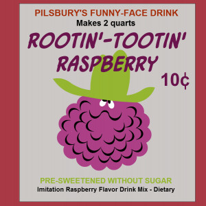 Vintage Rootin Tootin Raspberry Funny Face Soft Drink Magnet