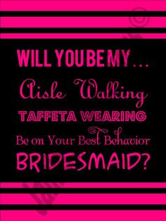 You Be My Bridesmaid Card DIY PrintReady by WeddingsByJamie bridesmaid ...