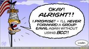 General rule. NEVER forward an internal email externally. This may be ...