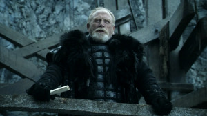 Lord Jeor Mormont, Lord Commander of the Night's Watch.