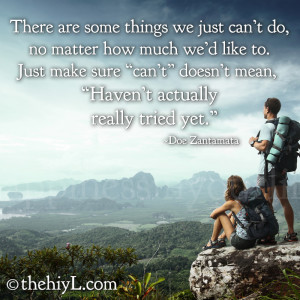 There are some things we just can't do, no matter how much we'd like ...