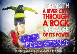 strength} A river cuts through a rock not because of its power, but ...