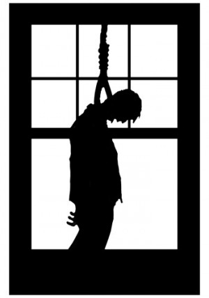 Hanging Man Window Cling
