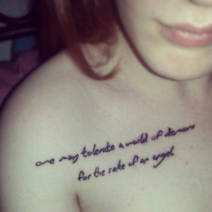 My first tattoo. A quote from Doctor Who that means a lot to me, and ...