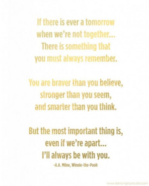 winnie the pooh quote - Mother's Day