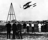 Wright Brothers testing military plane