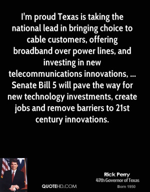 lead in bringing choice to cable customers, offering broadband ...