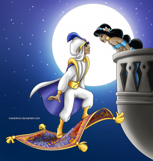 Aladdin and Jasmine by Mareishon
