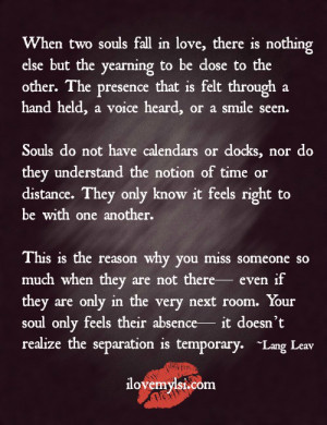 ... that is felt through a hand held, a voice heard, or a smile seen