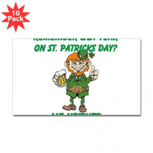 Funny St. Patrick's Day Quote Sticker (Rectangle 1