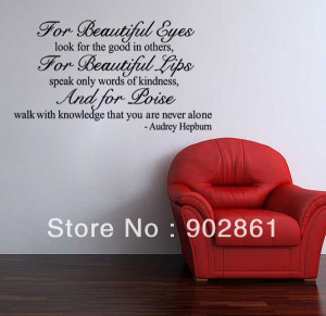 funlife-54x96cm-Audrey-Hepburn-wall-Quote-saying-for-beautiful-eyes ...