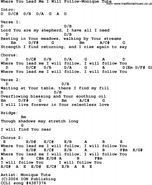 Gospel Song Where You Lead...