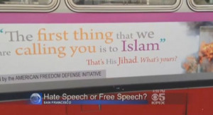 ... anti-Islamic quotes used by terrorists. Photo: CBS San Francisco