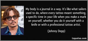 Johnny Depp Tattoos Quotes Johnny depp tattoos quotes my