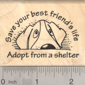 Item: J-20919 Animal Welfare Rubber Stamp, Save your best friend's ...