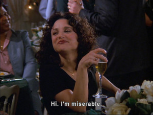 Seinfeld Elaine miserable gif