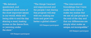 IOU Respect 2015 - International Exchanges with HI USA