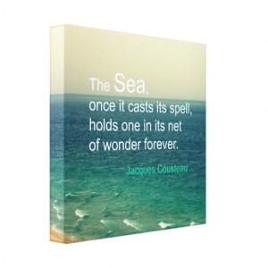 FAMOUS SEA QUOTE JACQUES COUSTEAU PHOTO ART CANVAS PRINTS