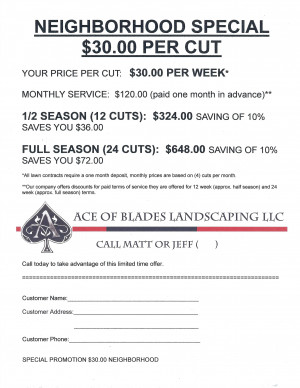 Lawn Mowing Service Flyer Template