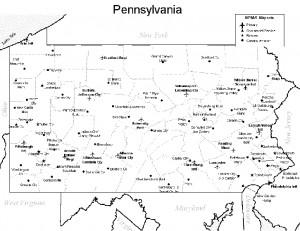 Pennsylvania State Map Airports