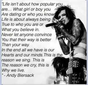 ... image include: black veil brides, andy biersack, quote, bvb and andy