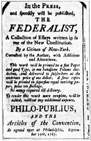 an advertisement for the federalist the federalist papers are a series ...