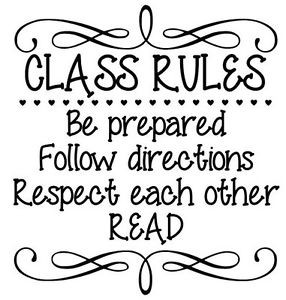 CLASS-RULES-Vinyl-Wall-Art-Decal-Wall-Lettering-Quote-Words-Classroom ...