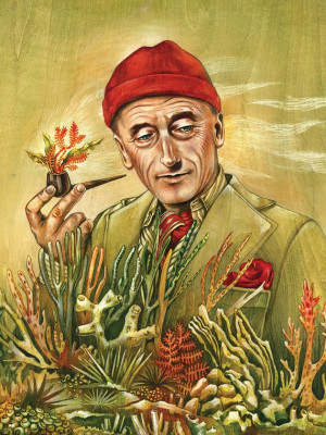 Scientist and explorer Jacques Cousteau looks particularly jaunty in ...