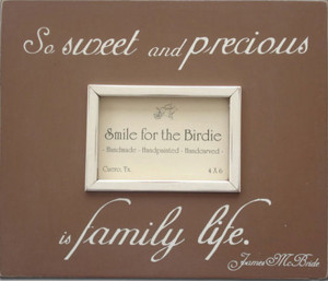 Family Quote Blue Picture Frame