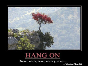 Hang On Never , Never Give Up