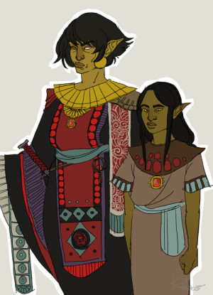 Yeesha Dagoth, High Councilor of Great House Dagoth, and her kid ...