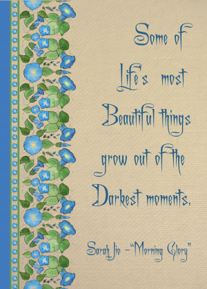 Morning Glory Illustrated Quotation